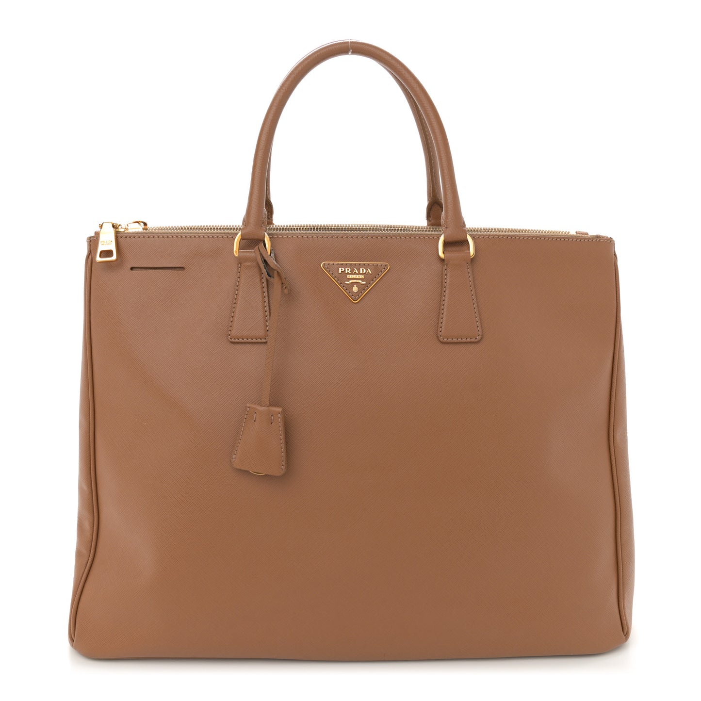 Saffiano Extra Large Galleria Double Zip Tote Caramel