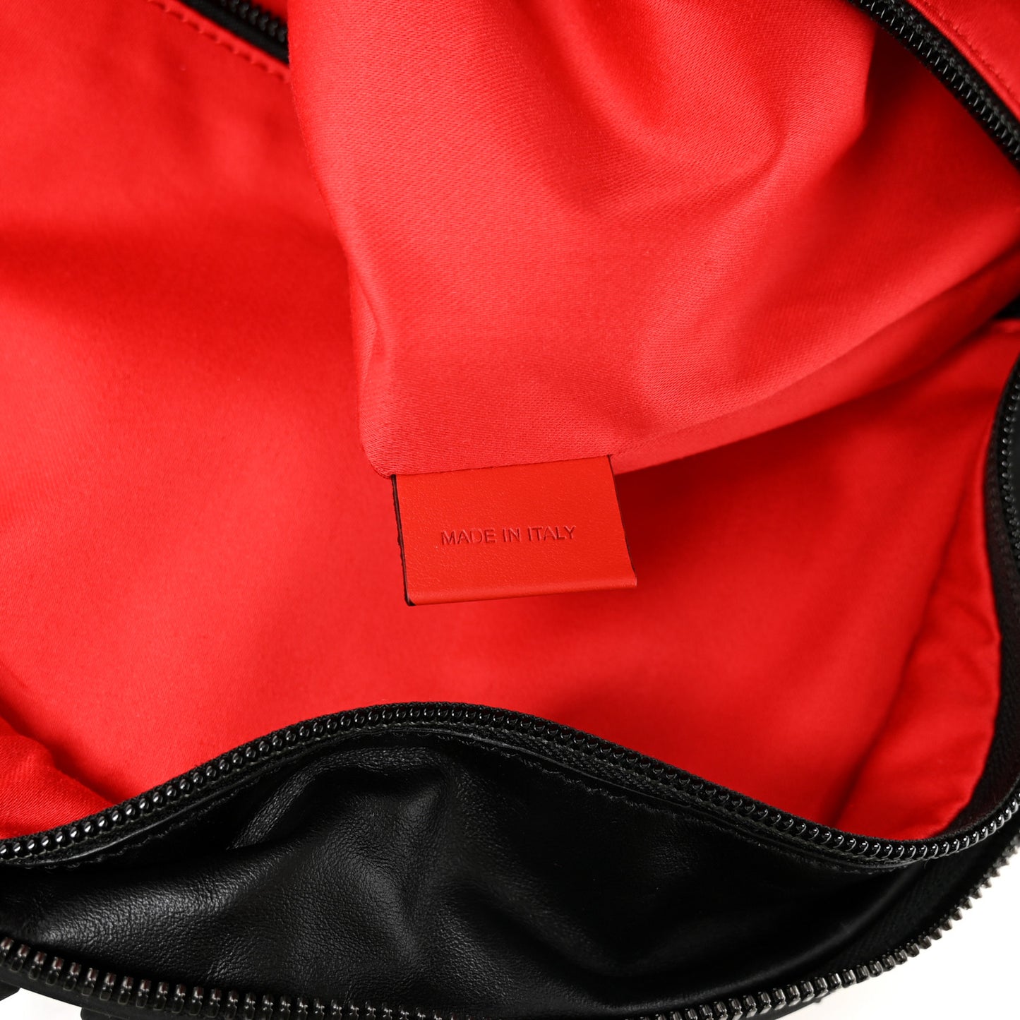 Calfskin Embossed Backparis Spiked Backpack Black