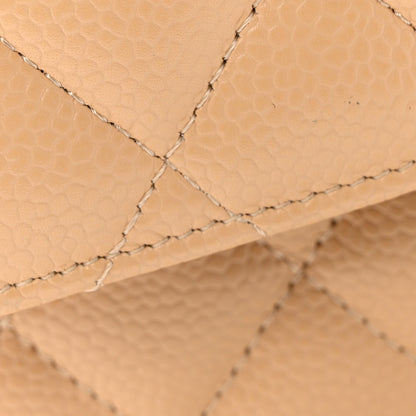 Chanel Caviar Quilted Medium Double Flap Beige Clair 13 of 14