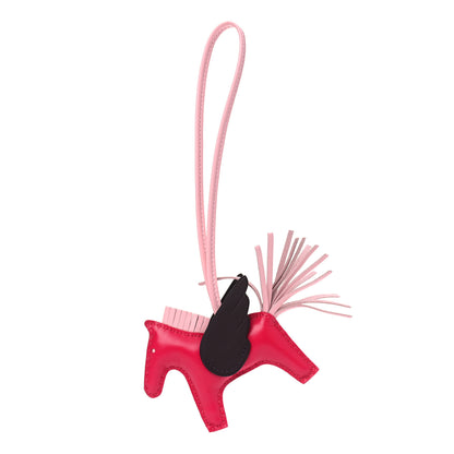 Hermes Milo Lambskin Grigri Rodeo Pegase Horse Bag Charm PM Framboise Rose Sakura Rouge Sellier 1 of 4