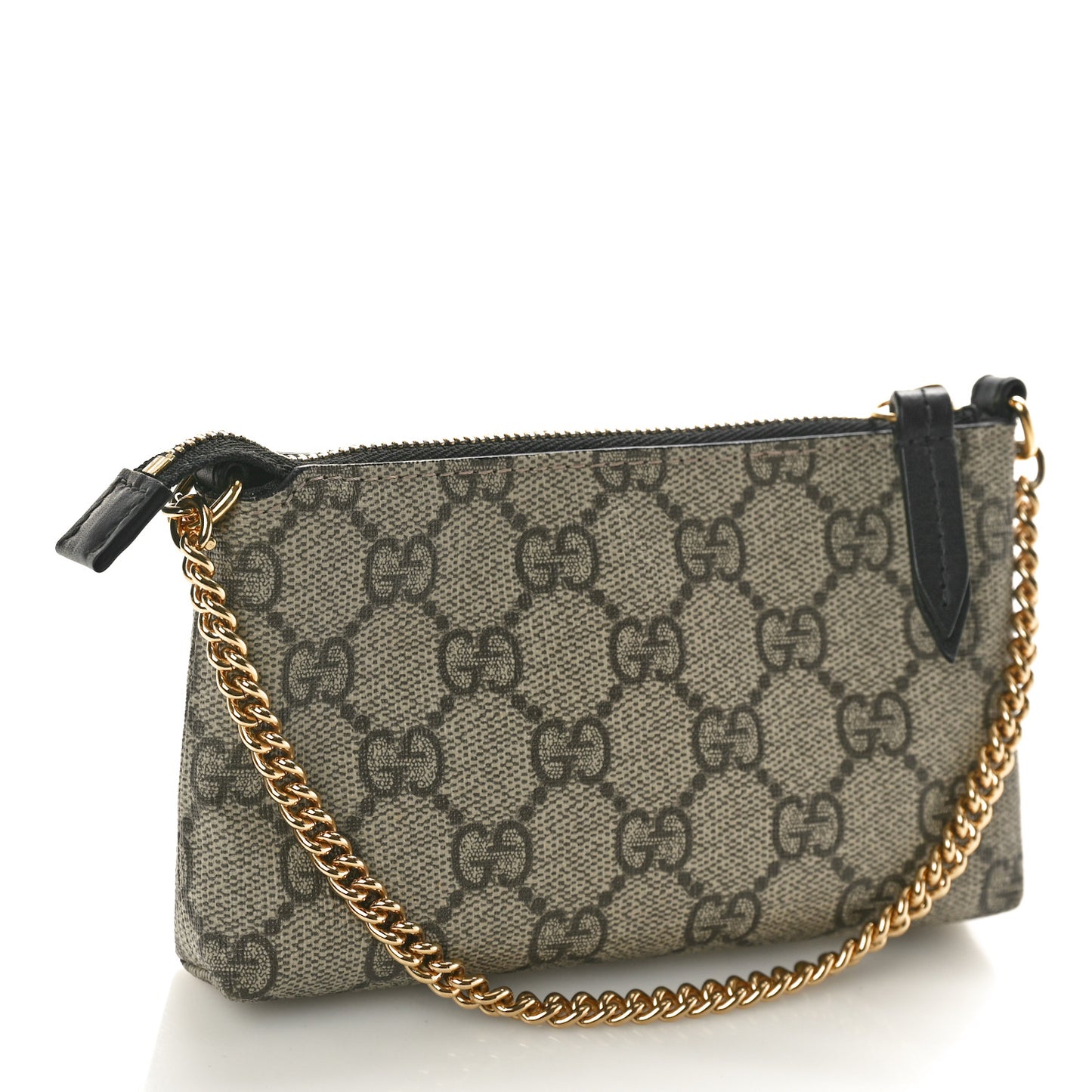GG Supreme Monogram Mini Chain Bag Beige Black
