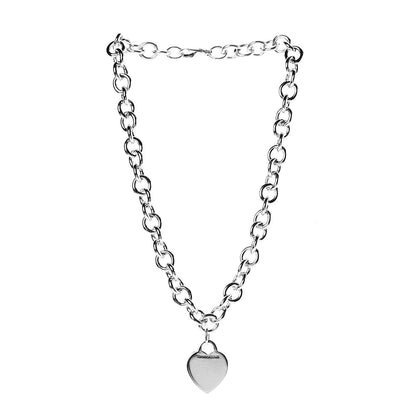 Tiffany Sterling Silver Heart Tag Necklace 3 of 5