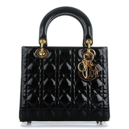 Christian Dior Patent Cannage Medium Lady Dior Black 1 of 7