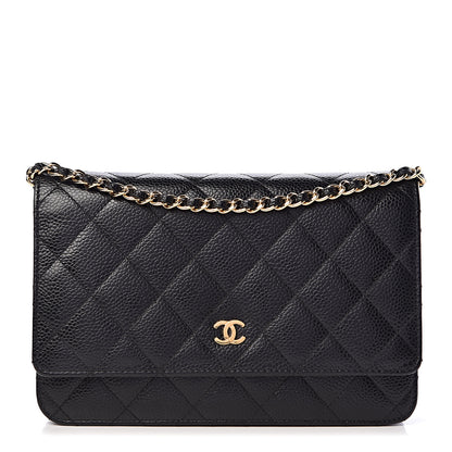 Chanel Caviar Quilted Wallet On Chain WOC Black 1 of 15