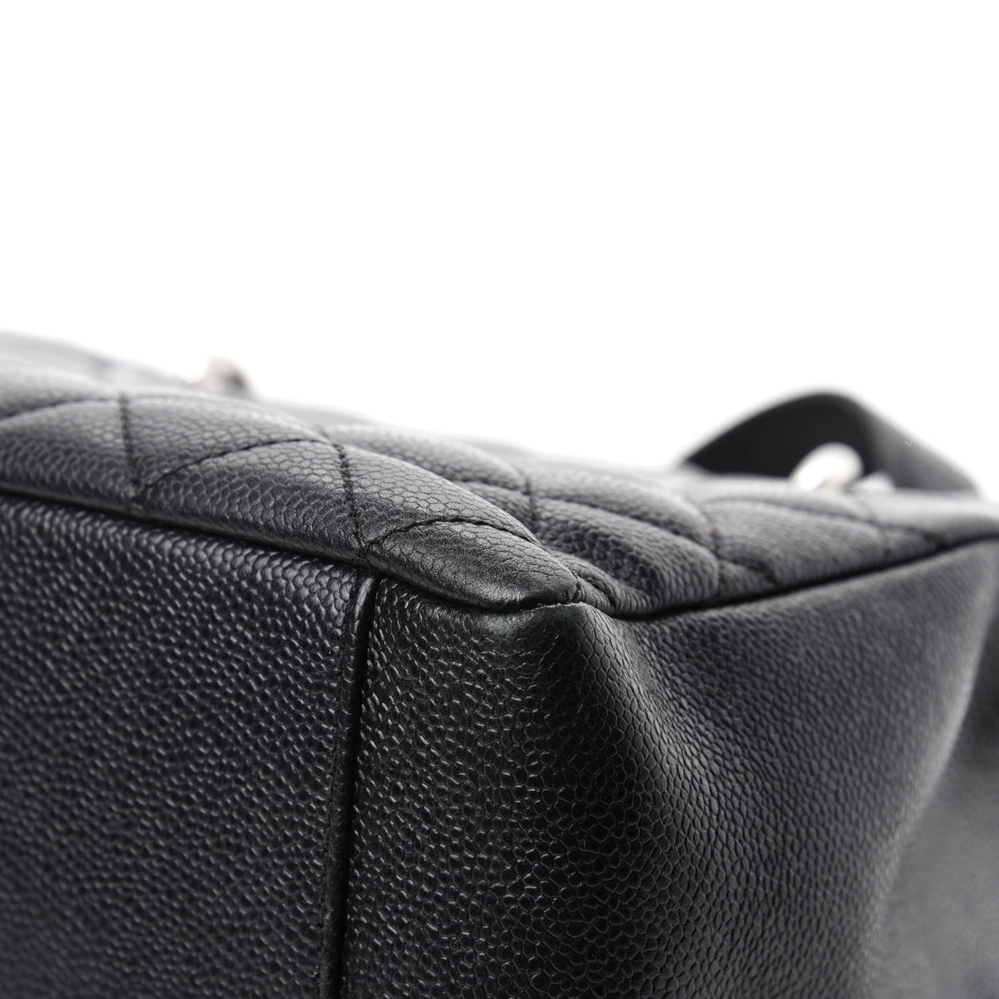 Caviar Quilted Grand Shopping Tote GST Black