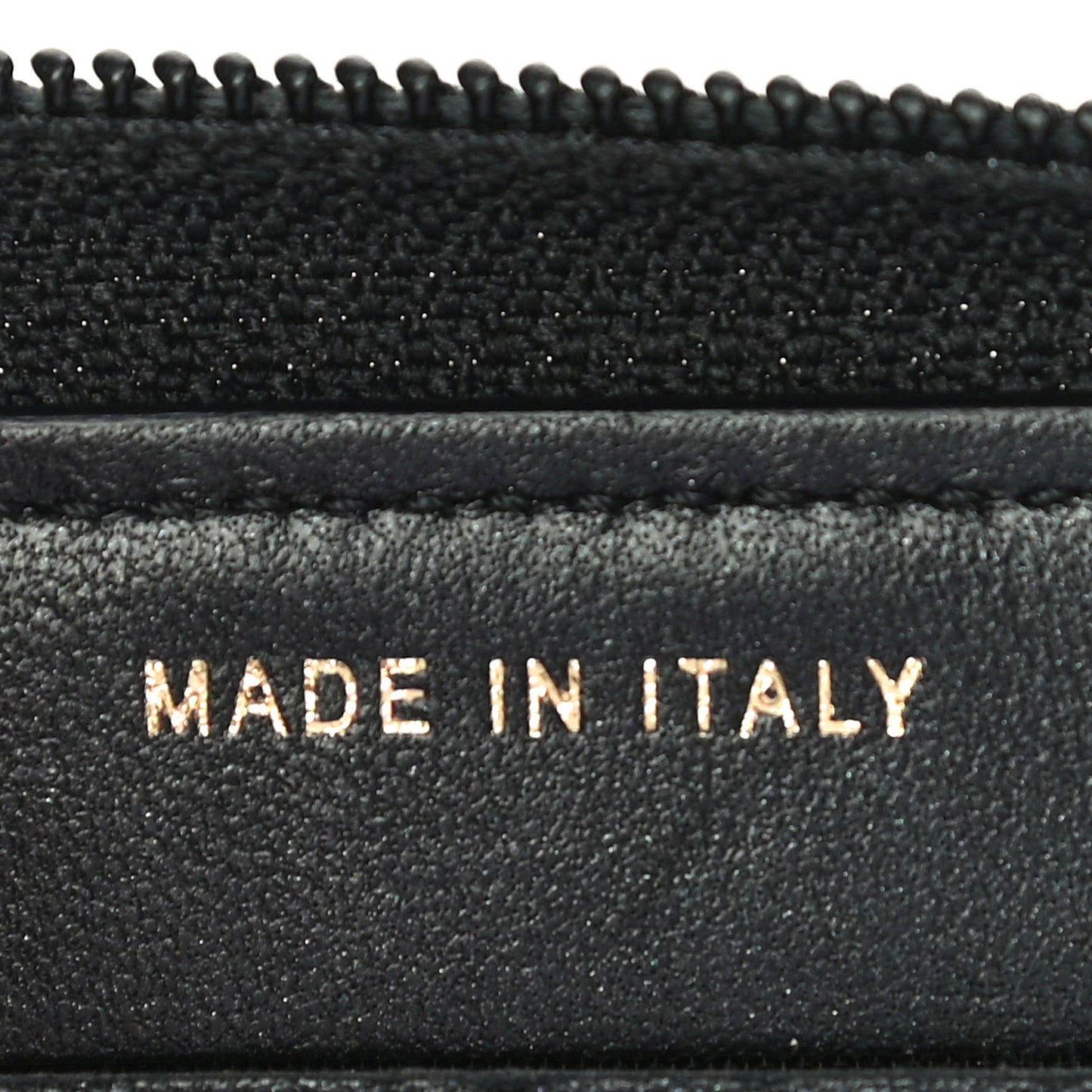 Glazed Calfskin Quilted Small Boy Zip Around Wallet Black