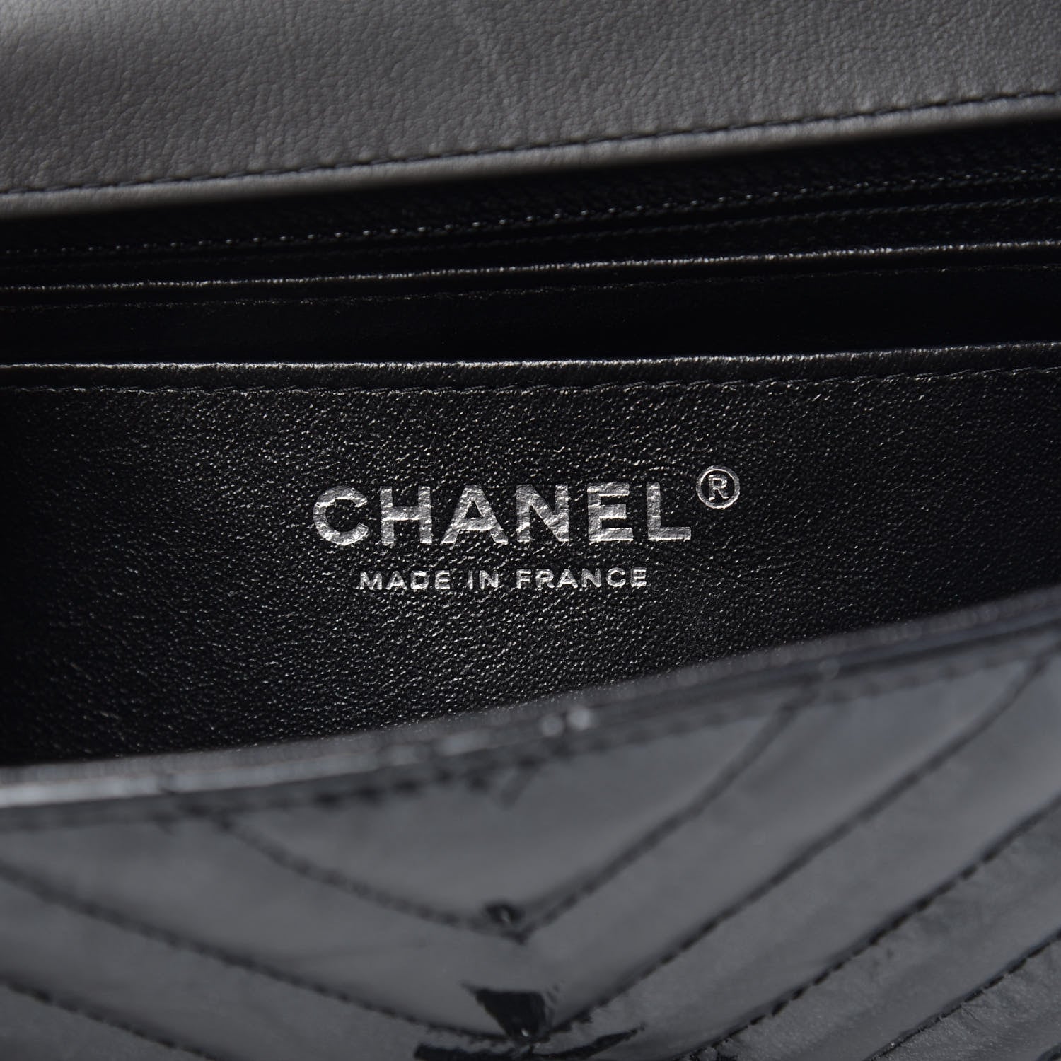 Chanel Patent Metallic Crumpled Calfskin Chevron Quilted Mini Rectangular Flap So Black 6 of 12