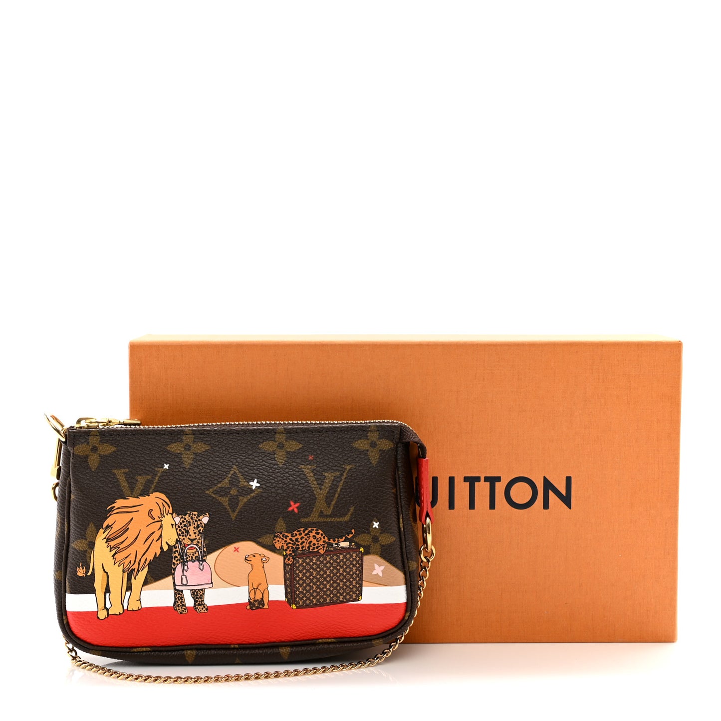 Monogram 2018 Christmas Animation Mini Cats Pochette Accessories