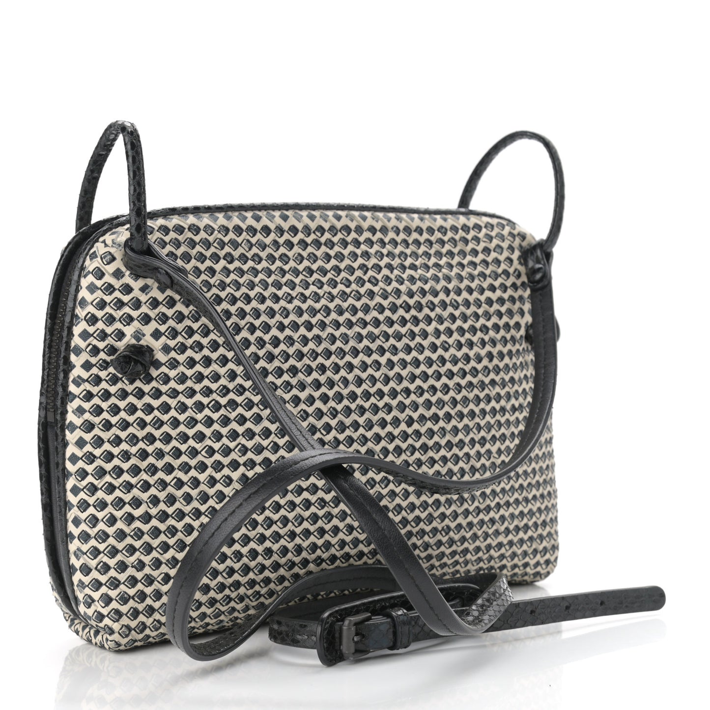 Nappa Ayers Cravaterria Intrecciato Nodini Bag Off White Black