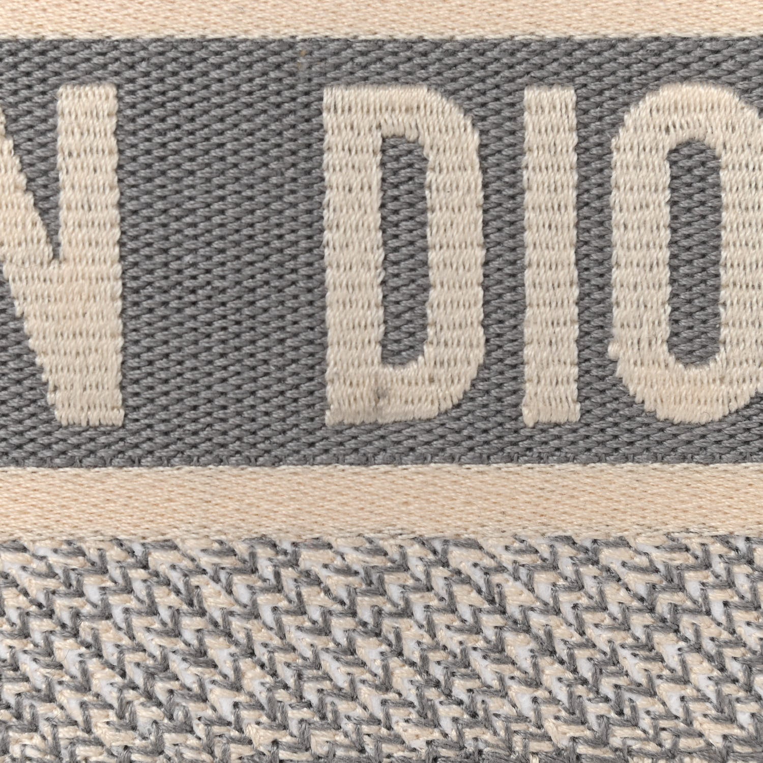 Christian Dior Canvas Embroidered Medium Dioriviera Toile De Jouy Book Tote Gray 11 of 11