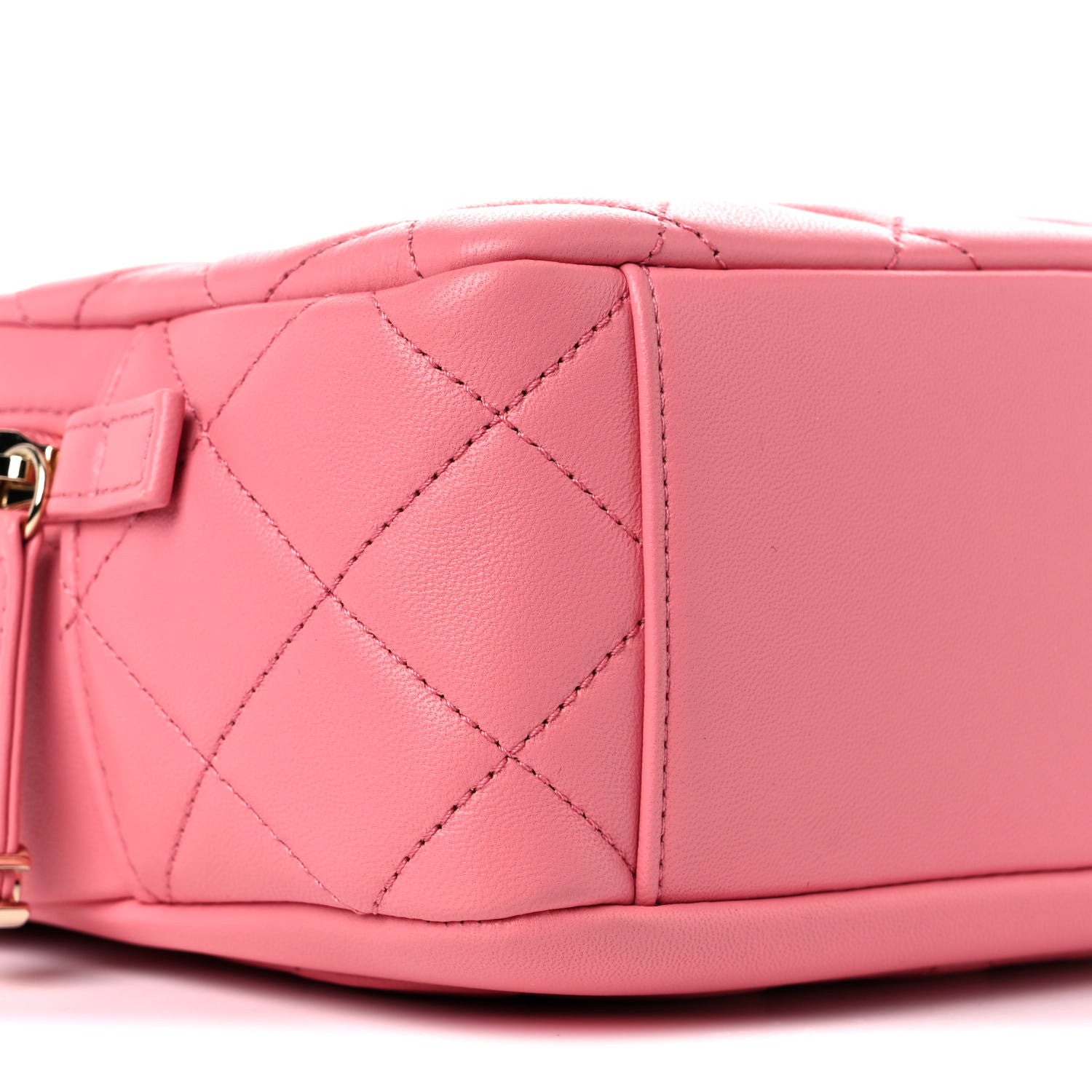 Chanel Lambskin Quilted Studded Quilted Vanity Case With Chain Rose 5 of 10