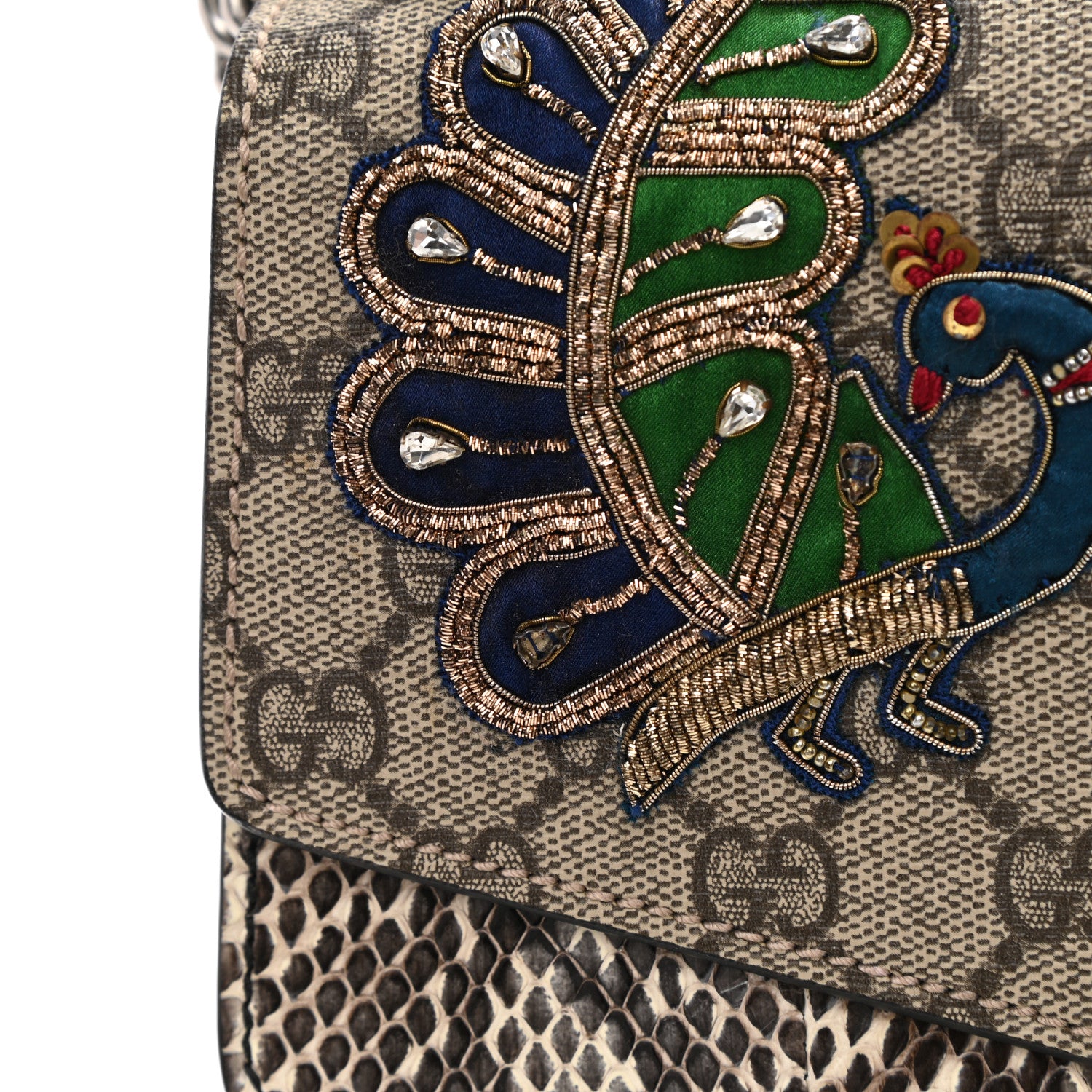 Gucci GG Supreme Monogram Embroidered Medium Dionysus Shoulder Bag Beige 21 of 23