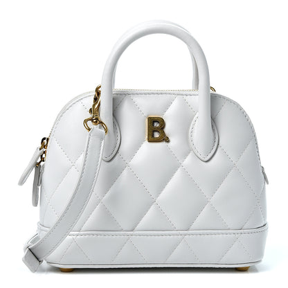 Balenciaga Nappa Calfskin Quilted XXS Ville Top Handle Bag White 1 of 8