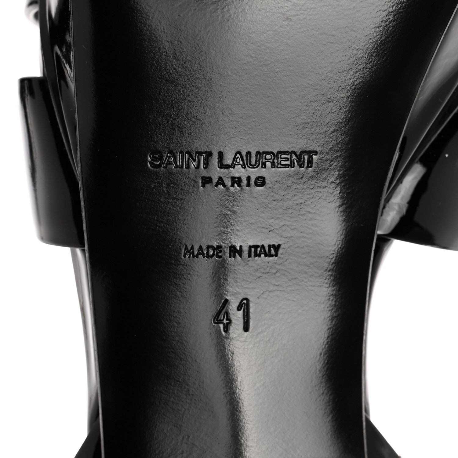 Saint Laurent Patent Tribute 105 Platform Sandals 41 Black 7 of 10