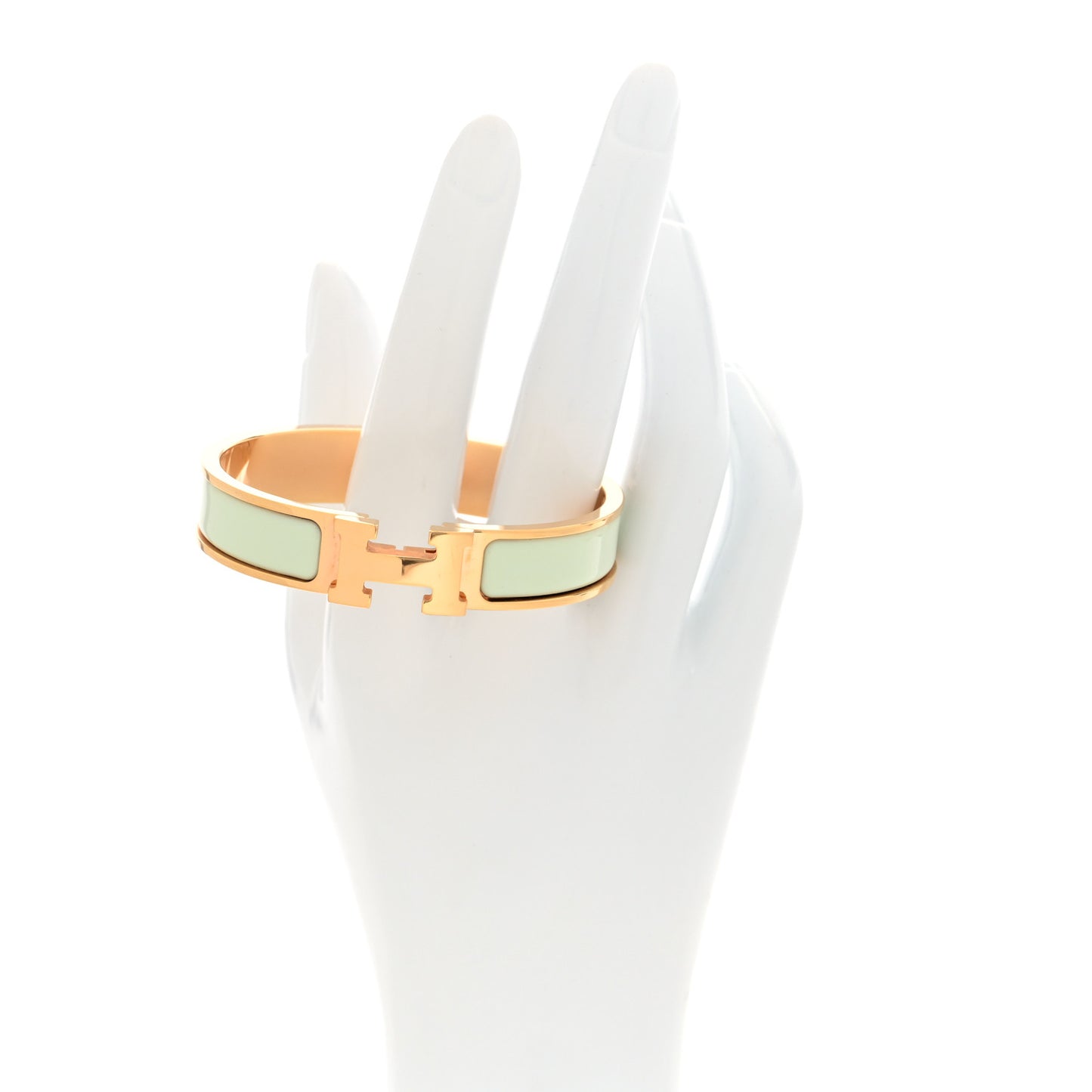Enamel Narrow Clic Clac H Bracelet PM Vert Fizz