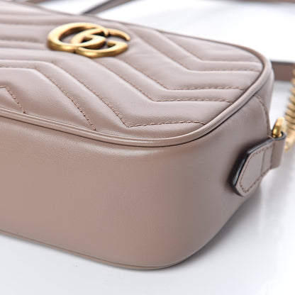 Gucci Calfskin Matelasse Mini GG Marmont Chain Shoulder Bag Porcelain Rose 6 of 12