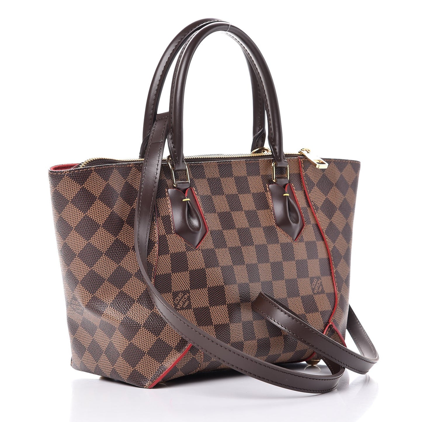 Damier Ebene Caissa Tote PM Cherry