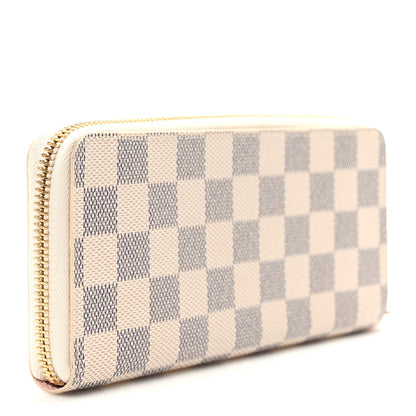 Louis Vuitton Damier Azur Clemence Wallet Rose Ballerine 3 of 10