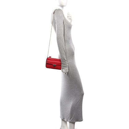 Valentino Garavani Grainy Calfskin Rockstud Flip Lock Chain Pouch Rouge Pur 2 of 9