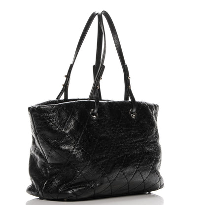 Chanel Glazed Calfskin Large On The Road Tote Black 3 of 7