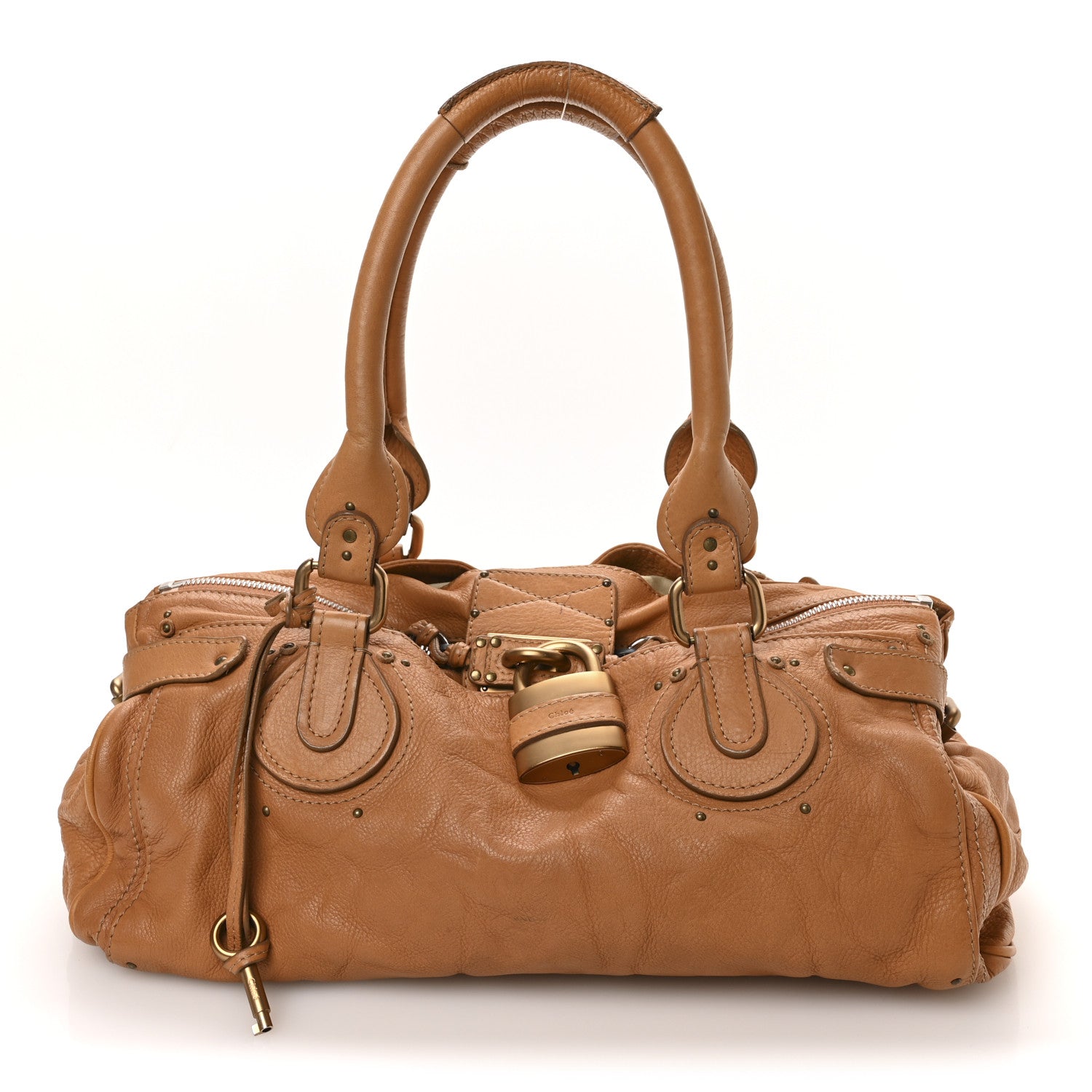 Chloe Calfskin Large Paddington Satchel Beige 1 of 12