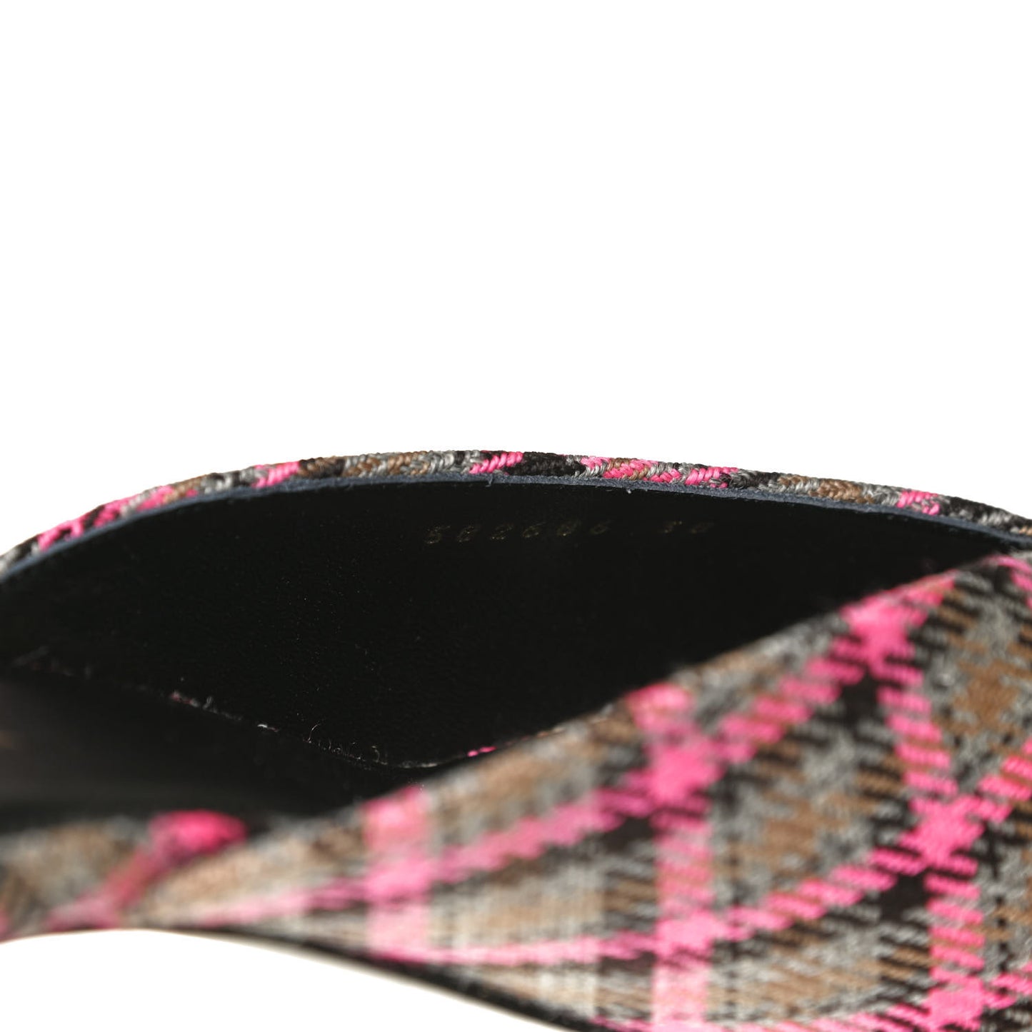 Wool Check Pointed Toe 40mm Mules 38 Grey Pink