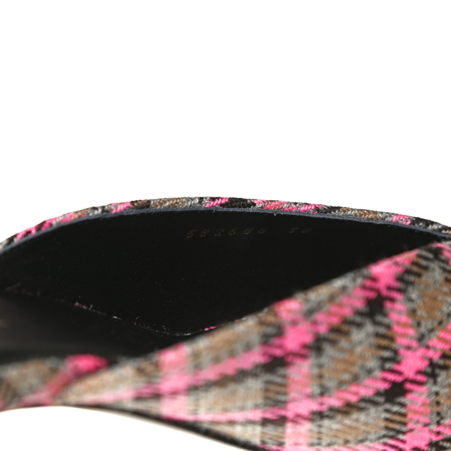 Balenciaga Wool Check Pointed Toe 40mm Mules 38 Grey Pink 11 of 12