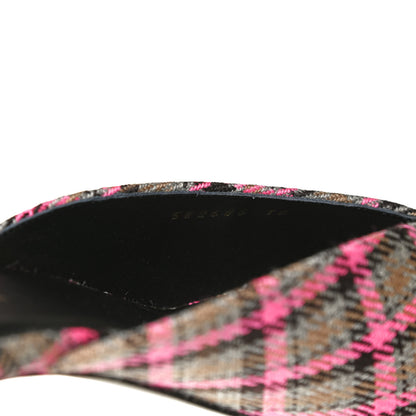 Balenciaga Wool Check Pointed Toe 40mm Mules 38 Grey Pink 11 of 12