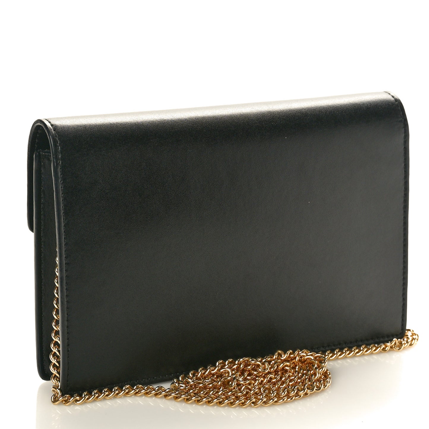 Vitello Liberty Lucido F is Fendi Medium Envelope Wallet on Chain Black
