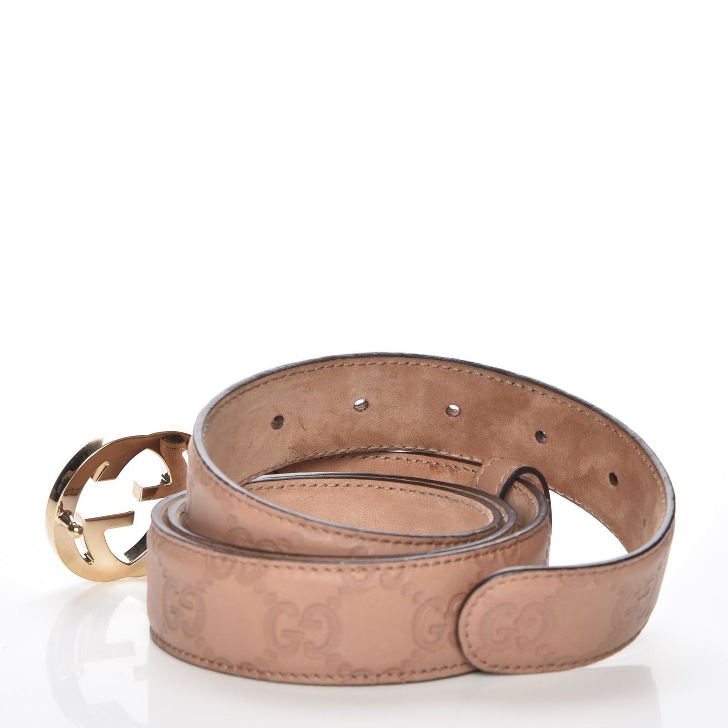 Guccissima Interlocking G Belt 90 36 Winter Rose