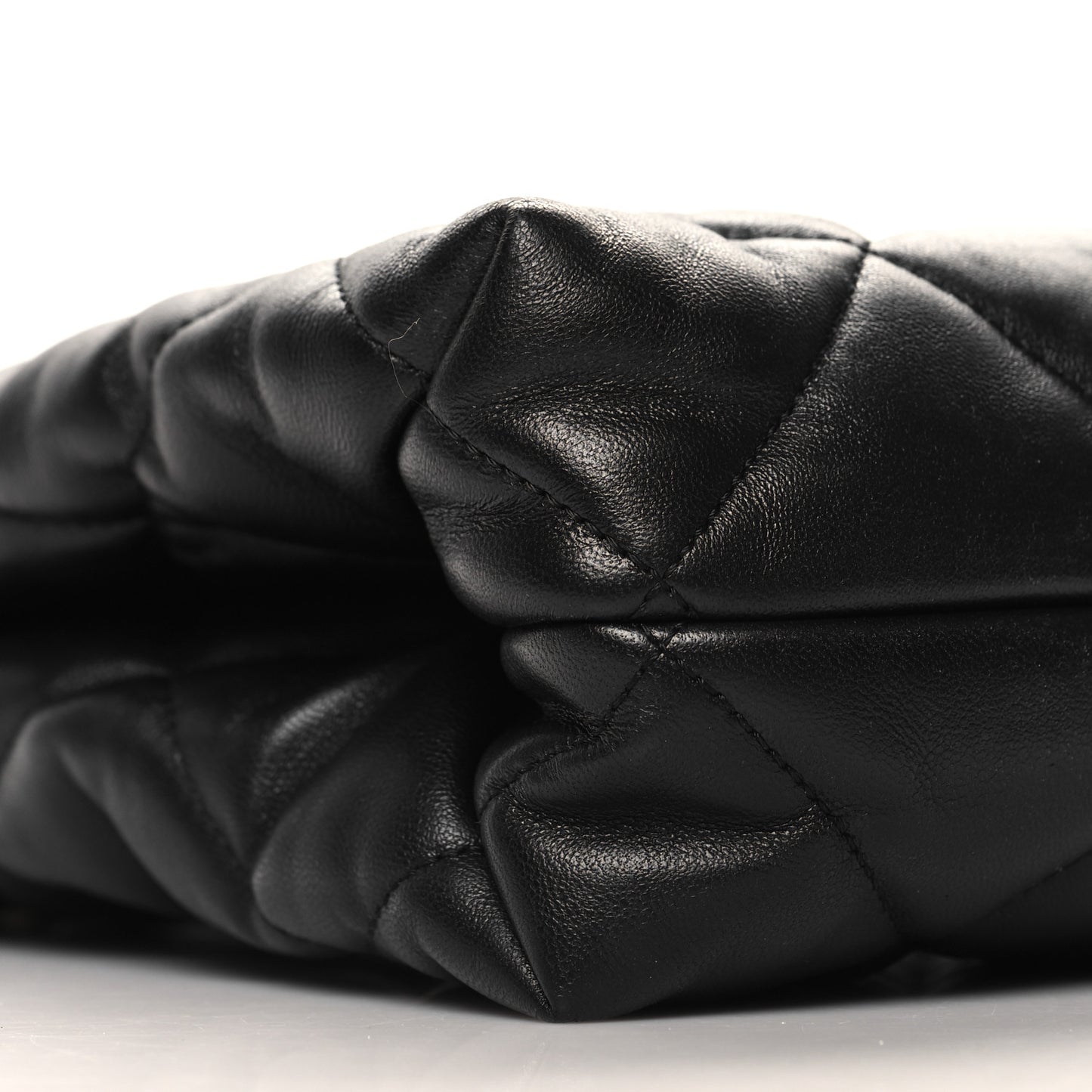 Lambskin Quilted Small Shopping Bag Black