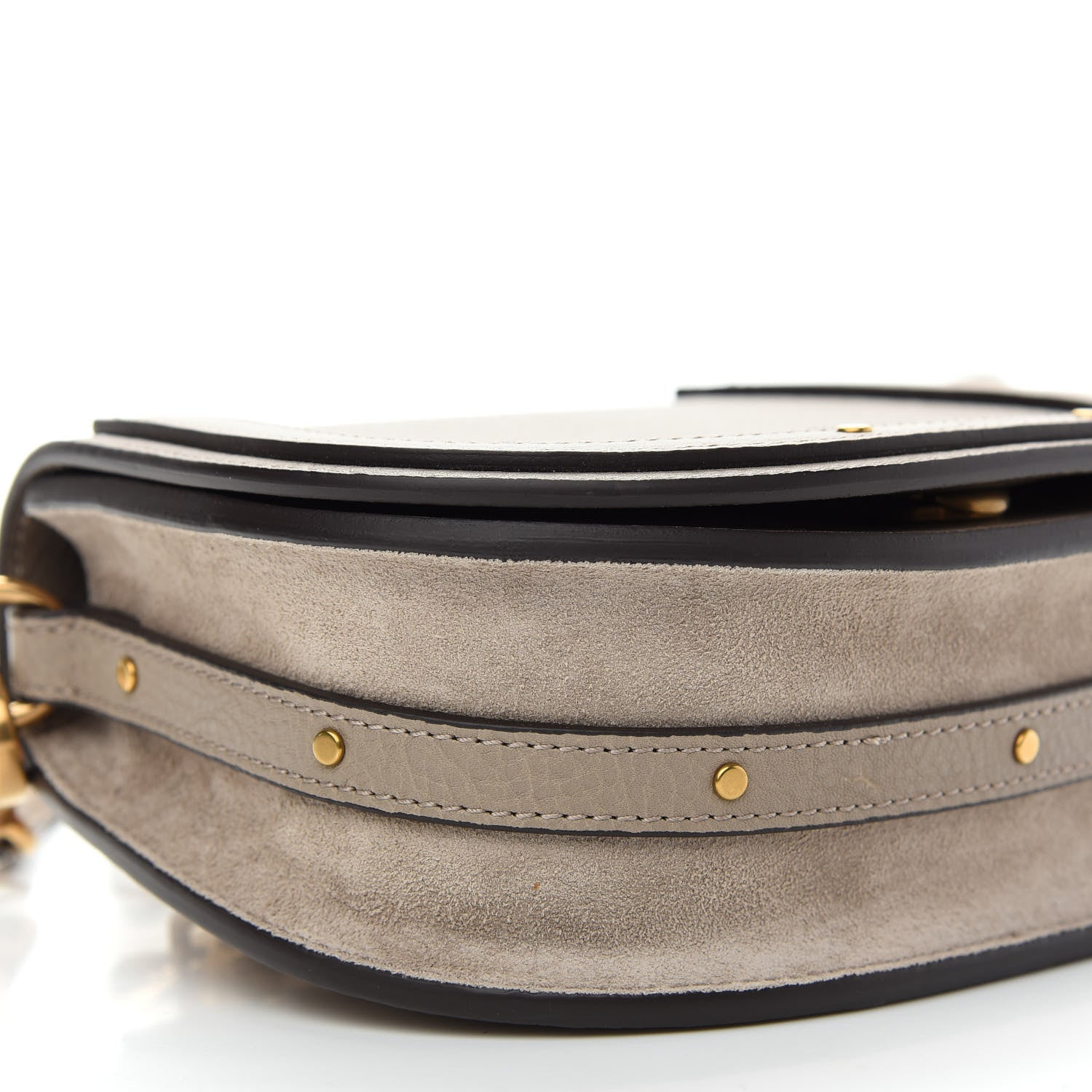 Chloe Calfskin Suede Small Nile Bracelet Bag Motty Grey 7 of 8