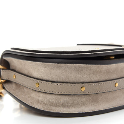 Chloe Calfskin Suede Small Nile Bracelet Bag Motty Grey 7 of 8
