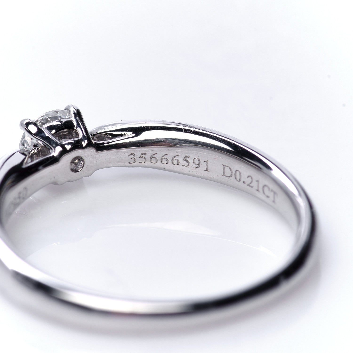 Tiffany Platinum Diamond .21ct Harmony Solitaire Engagement Ring 48 4.5 6 of 6
