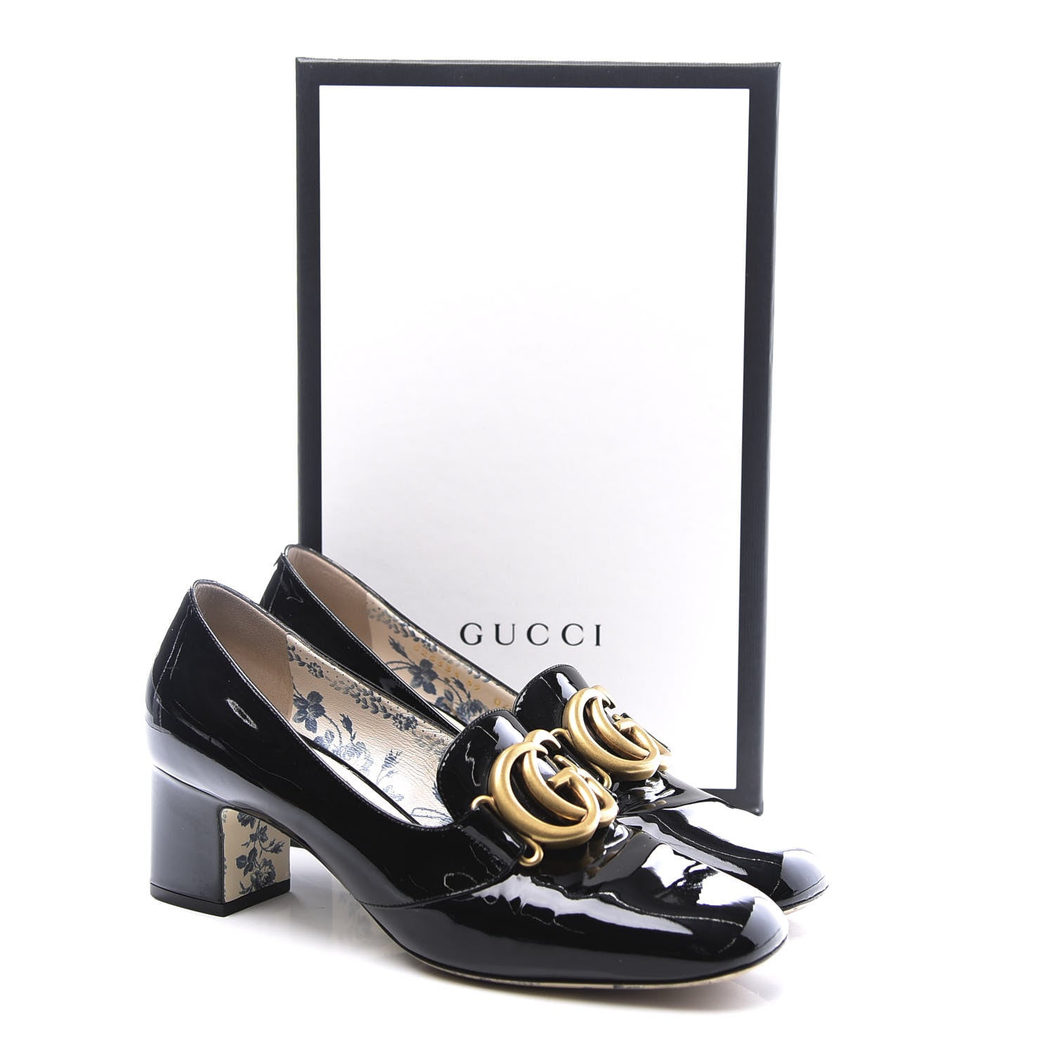 Gucci Vernice GG Victoire 55mm Loafer Pumps 39 Black 10 of 10