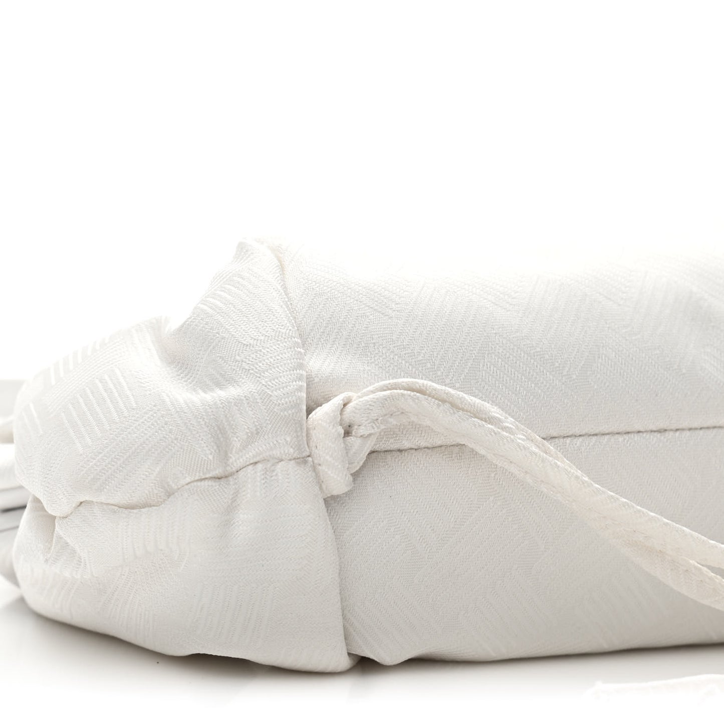 Nylon Jacquard Small The Point Triangle Bag Chalk