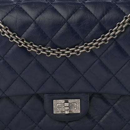 Chanel Aged Calfskin Quilted 2.55 Reissue 226 Flap Navy Blue 8 of 12