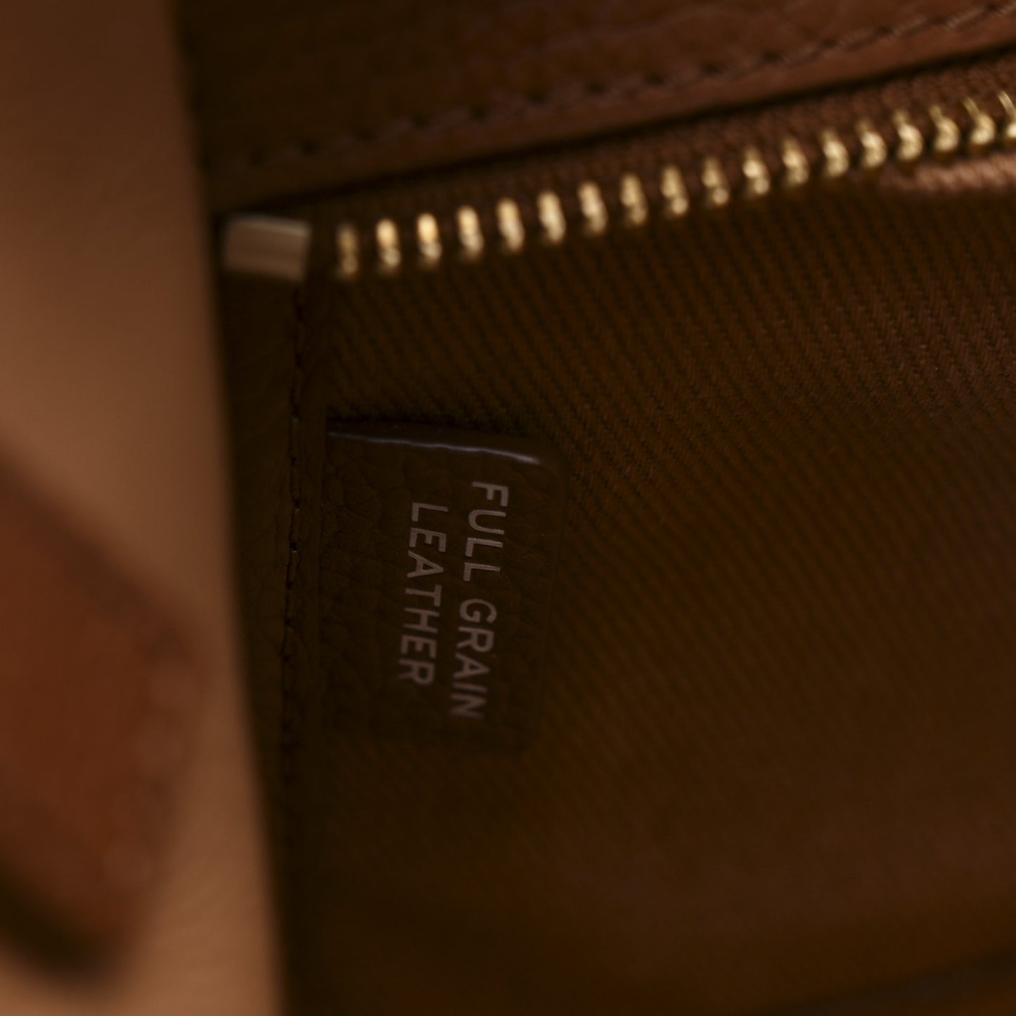 Grained Calfskin Small The Tote Bag Argan Oil