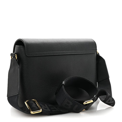 Burberry Grainy Calfskin Vintage Check Note Crossbody Bag Black 3 of 9