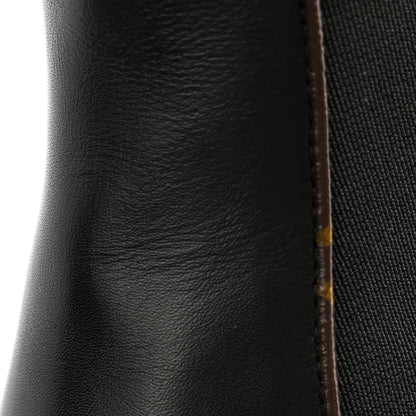 Louis Vuitton Calfskin Monogram Beaubourg Ankle Boots 38 Black 9 of 13