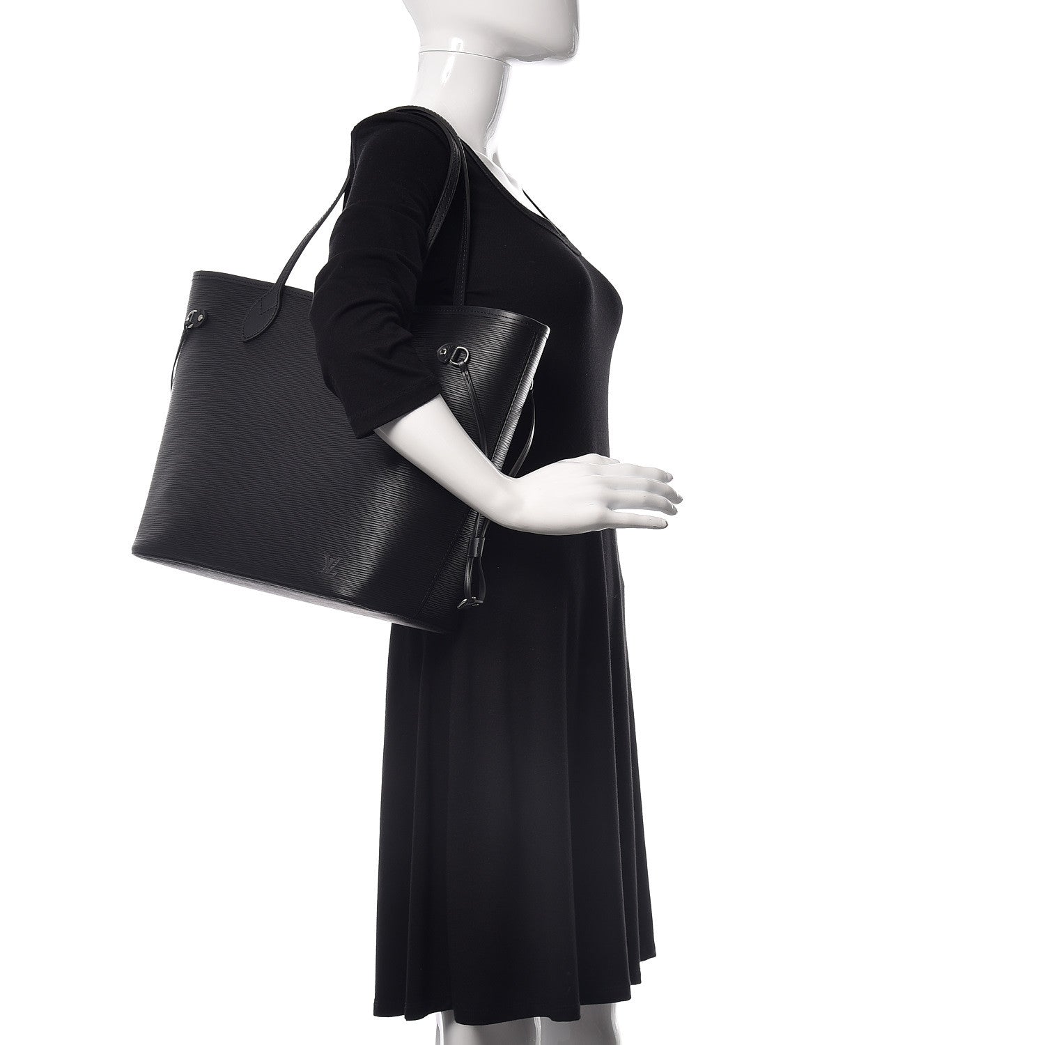 Louis Vuitton Epi Neverfull MM Black 2 of 9