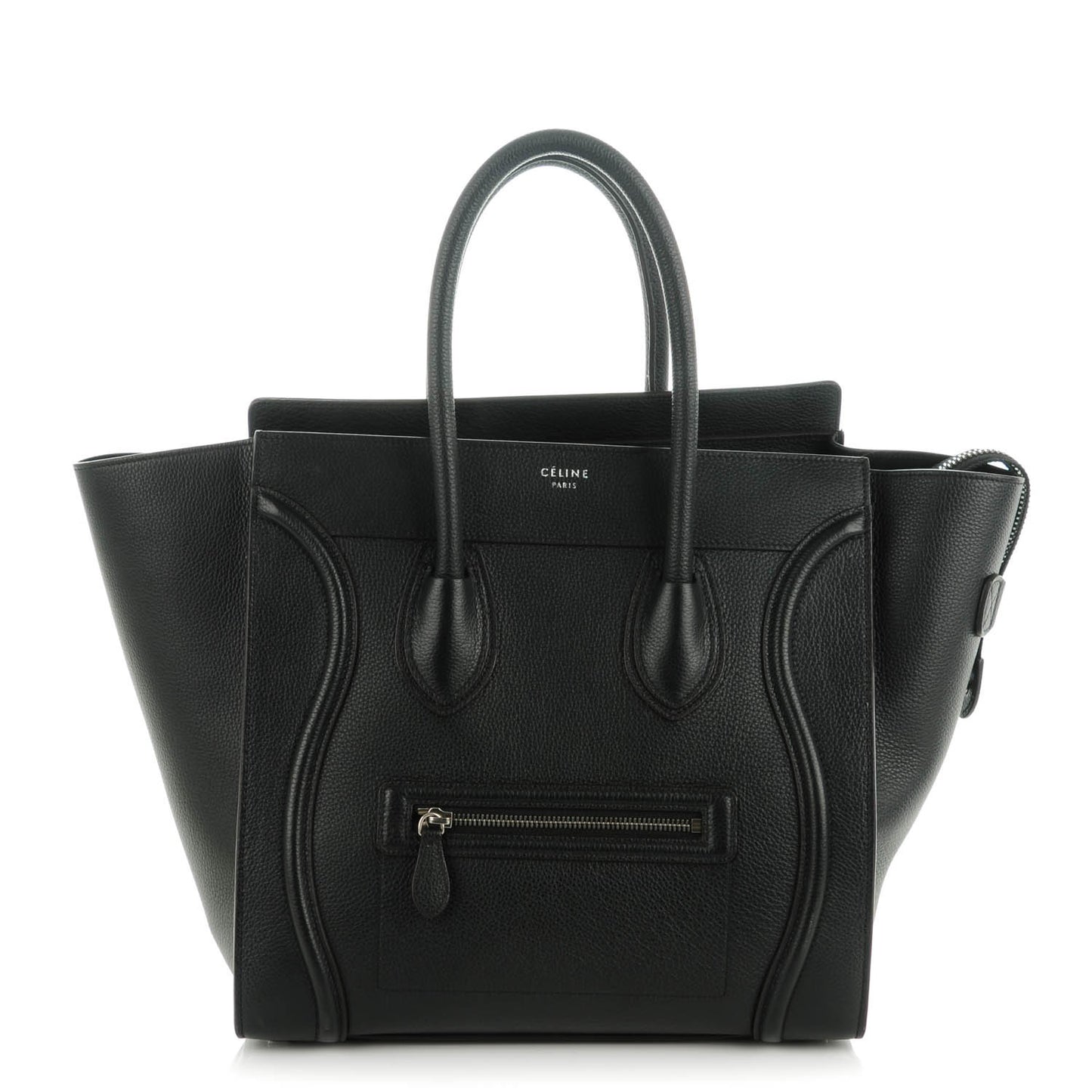 Drummed Calfskin Mini Luggage Black