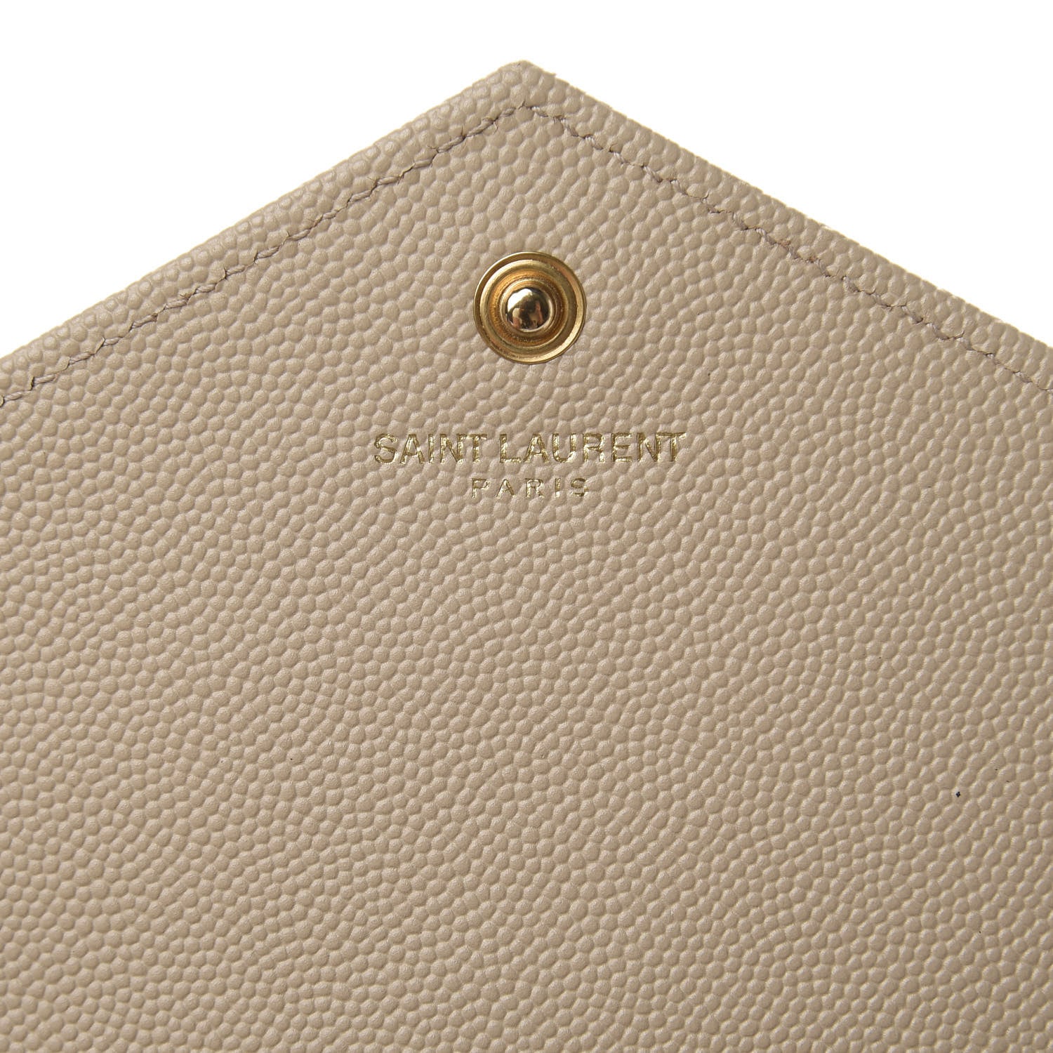 Saint Laurent Grain De Poudre Matelasse Chevron Monogram Chain Wallet Nude Powder 7 of 9