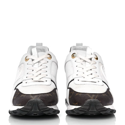 Louis Vuitton Calfskin Monogram Run Away Sneakers 36 White 2 of 9