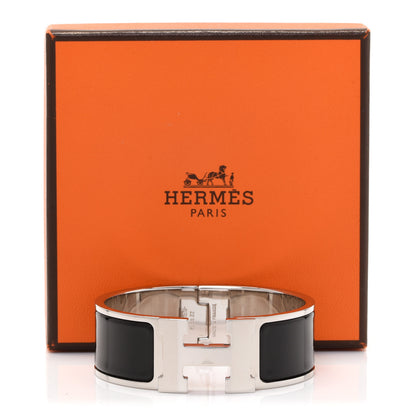 Hermes Enamel Wide Clic Clac H Bracelet PM Black 6 of 6