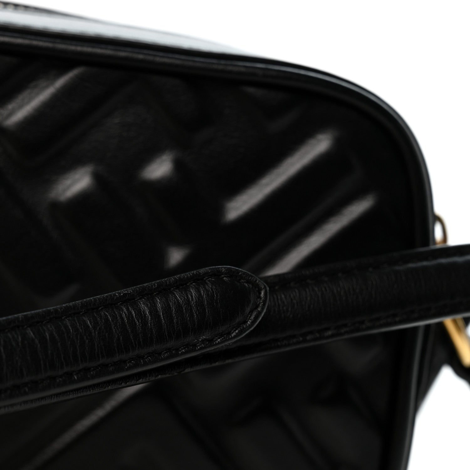Fendi Vitello Epoque FF Embossed Camera Case Black 12 of 13