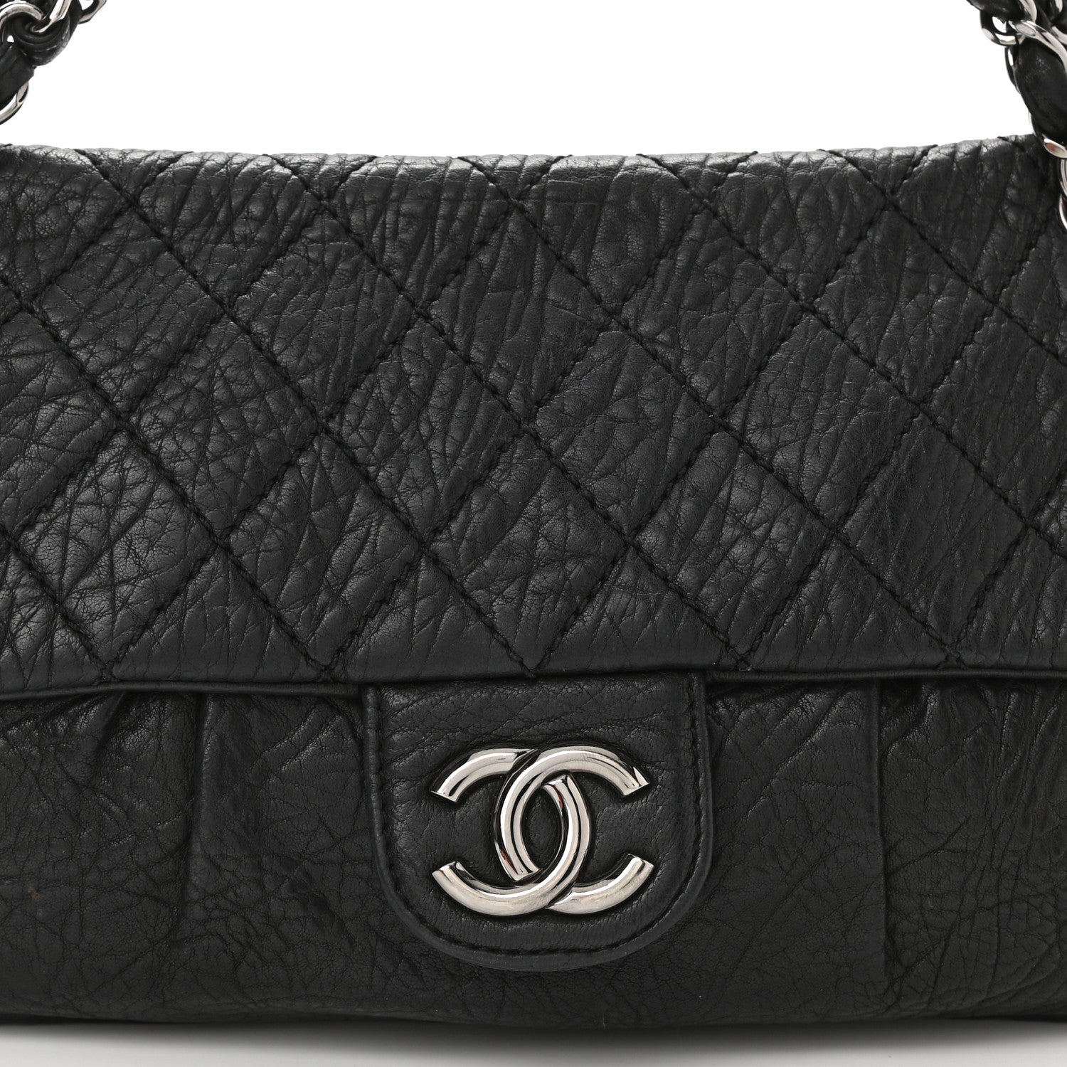 Chanel Distressed Lambskin Lady Braid Flap Black 8 of 10