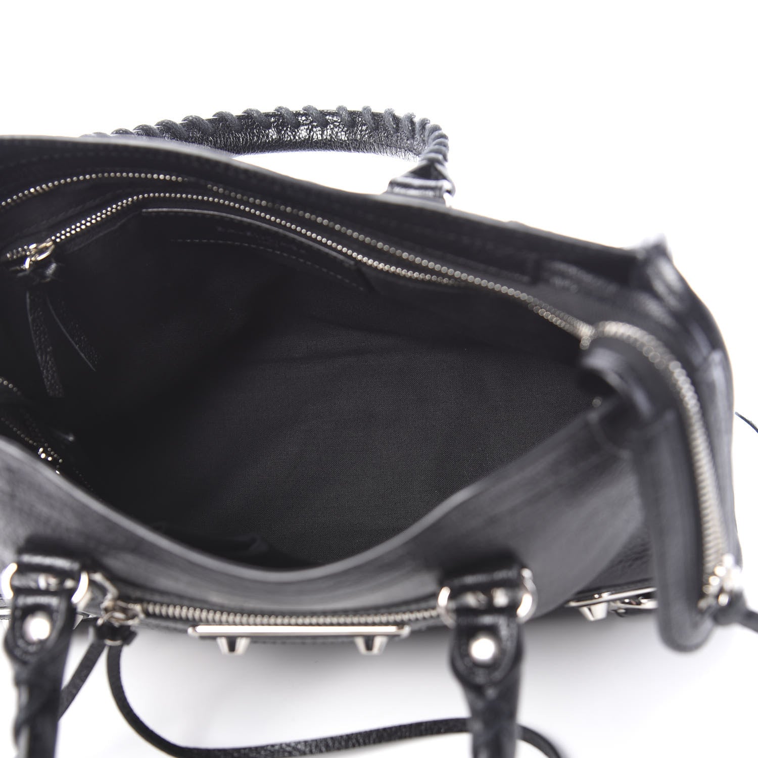 Balenciaga Chevre Silver Metallic Edge Hardware S City Black 6 of 12