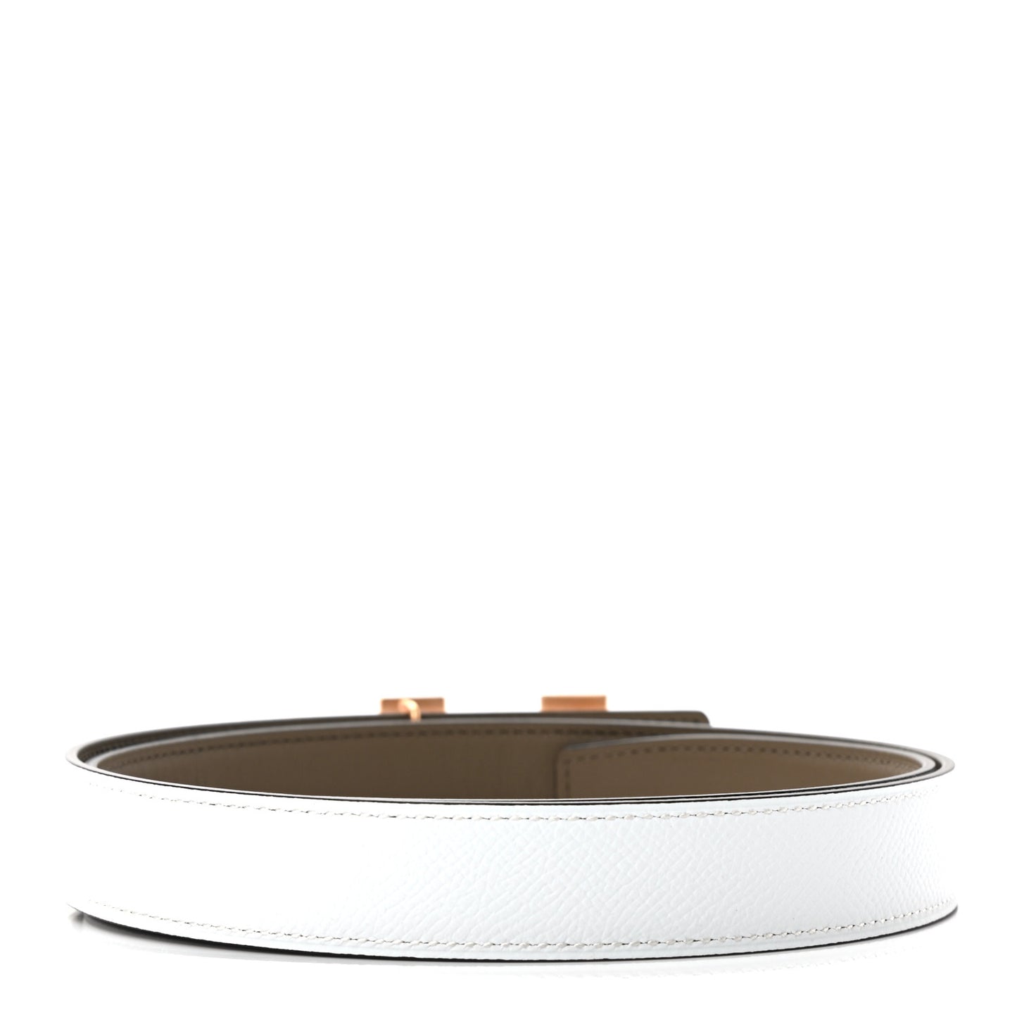 Epsom Swift 24mm Mini H Belt 85 34 Etoupe White