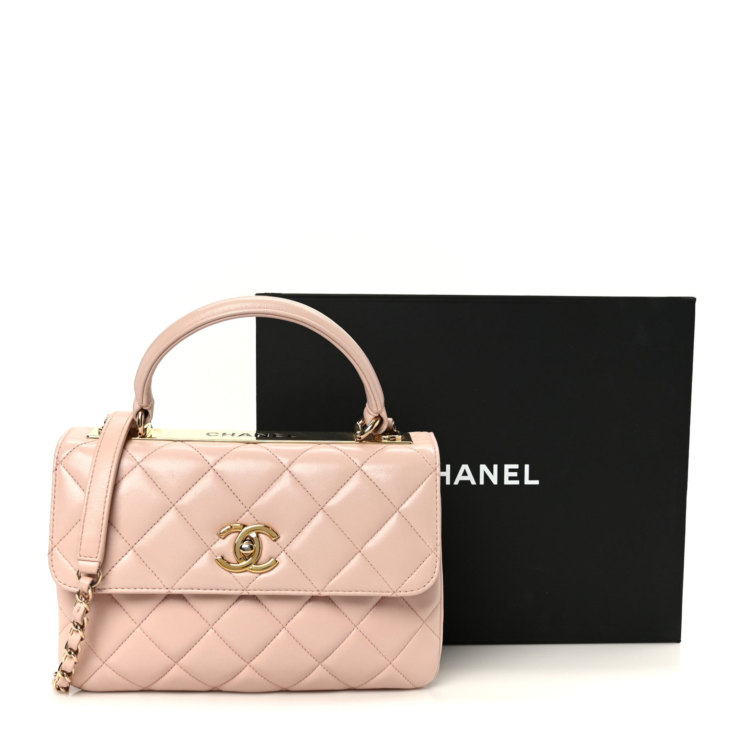 Chanel Lambskin Quilted Small Trendy CC Flap Dual Handle Bag Light Pink 14 of 15
